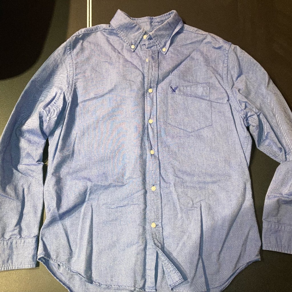 American Eagle Blue Button Down - Large
